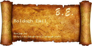 Boldogh Emil névjegykártya